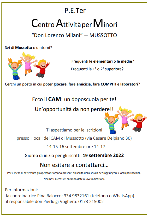 Riparte l’attiva del CAM 2022-2023